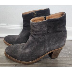 Peter Nappi Women's Sz. 38 Grey Suede Gabrielle Ankle Boots